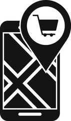 Poster - place shop locator icon simple vector. mobile app. button find near