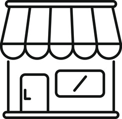 Poster - street market shop icon outline vector. road sign. geo way retail