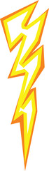 Poster - dramatic thunder bolt icon cartoon vector. power strike. warning light