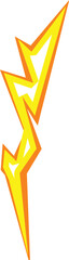 Poster - glow abstract dramatic bolt icon cartoon vector. shock sign. light arrow