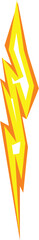 Poster - dramatic lightning bolt icon cartoon vector. storm weather. electrical power