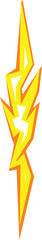 Poster - dramatic style bolt icon cartoon vector. thunder light. single object
