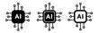 © WideView - Set of AI icons. Artificial intelligence Vector illustration Web Icon Collection.