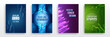© arthead - Set of high-tech covers for marketing. Modern technology design for posters. Futuristic background for flyer, brochure. Scientific cover template for presentation, banner.