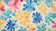 Vintage floral background, watercolor painting style, generative AI.