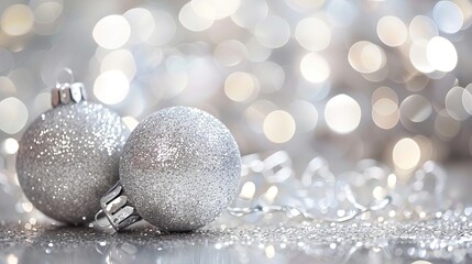 soft silver shine with subtle sparkles, creating a serene and elegant backdrop suitable for sophisti