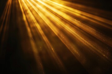 Sun rays isolated on black background for design overlay.