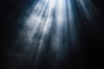 Wall Mural - sun rays isolated on black background for design overlay.