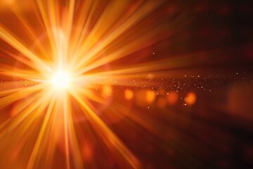 Wall Mural - sun flare on black background in abstract natural form.
