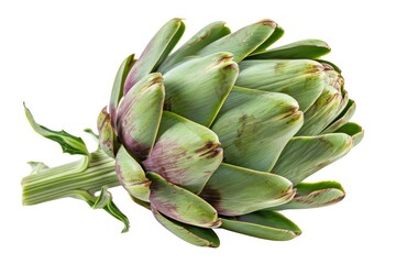 Wall Mural - Artichoke close up on white background