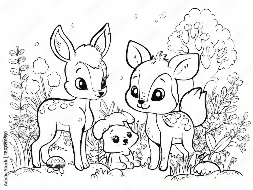 Coloring Pages for Kids, Preschoolers, Simple Coloring Book