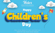 © Siginjai - editable happy childrens day text effect