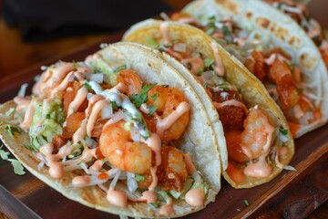 Poster - Classic Mexican shrimp tacos