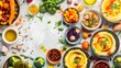 © Antonio - Hummus chickpea bowl spread. Middle Eastern food and cuisine concept. Top view.