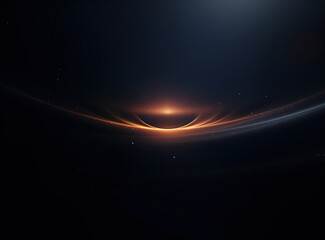 Poster - Light flare in the dark space. Abstract background with shiny lens glare effect.