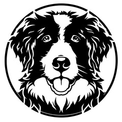 Wall Mural - Bernedoodle Head