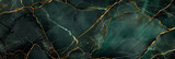 Abstract jade green  jet black marble background with golden lines simulating a luxurious stone surface