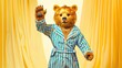 teddy bear in striped pajamas Generative AI