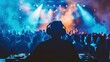 crowd of people dancing in nightclub Generative AI