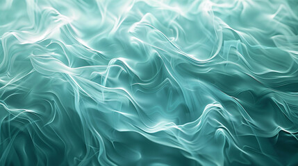 Wall Mural - Gentle aquamarine waves in an abstract flame pattern great for a tranquil serene background