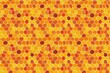© Maksim - Seamless honeycomb pattern representing bee hive structure in warm colors.