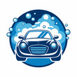 a car wash, featuring a car being washed with foam, set against a solid white background (5)