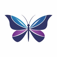 Wall Mural - A butterfly logo vector art illustration (52)