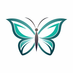 Sticker - A butterfly logo vector art illustration (60)