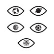 set of eyes icons