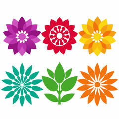 Wall Mural - create-a-set-of-flower-icon-vector-art-illustratio (20)