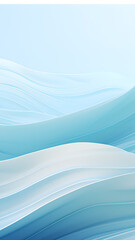 Wall Mural - abstract blue waves minimal smooth soft curves 3D phone wallpaper background