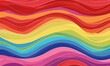 pattern of wavy rainbow lines, each line representing the color and depth of one stripe in an lgbtq flag Generative AI