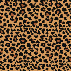 Wall Mural - 
leopard texture seamless background vector illustration, modern fashion print