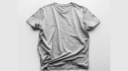 Wall Mural - Blank mockup of a heather grey Tshirt with a subtle ombr??A(C) effect