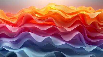 Wall Mural - Background texture with colorful Wave shapes