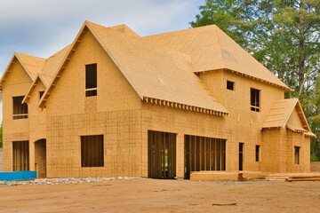 Wall Mural - Large house under construction