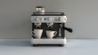 © visoot - A coffee machine, simple background. Generative AI.