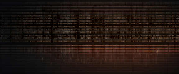 An abstract digital background with binary code and AI algorithms running in the background