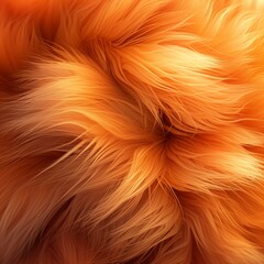 Wall Mural - Vibrant orange feather texture