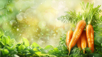 Wall Mural - background with carrot