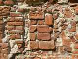 Fototapeta  - Old red brick wall texture