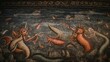 Roman bathhouse's mosaic floors depict myths