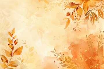 Poster - Beautiful watercolor painting of flowers and leaves, perfect for various design projects