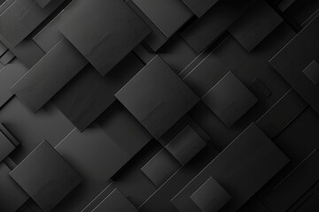 Poster - A collection of squares in black and white tones. Suitable for graphic design projects