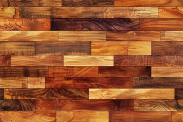 Poster - Close up of a wooden floor with various colors. Suitable for interior design projects
