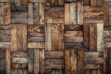 Poster - Detailed view of a wooden wall, perfect for background use