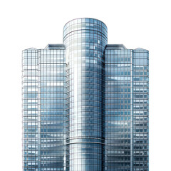 Wall Mural - Modern skyscraper isolated on white created with Generative AI