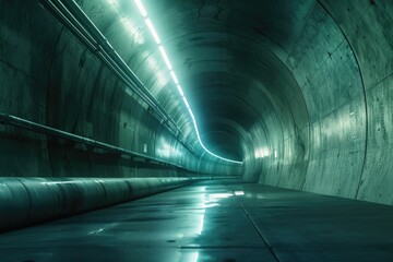 Aufkleber - A long tunnel with a light at the end, suitable for various concepts and themes