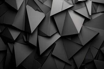Poster - Black and white photo of triangles, suitable for graphic design projects
