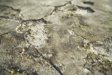 Poster - Detailed view of cracked stone surface, suitable for background use